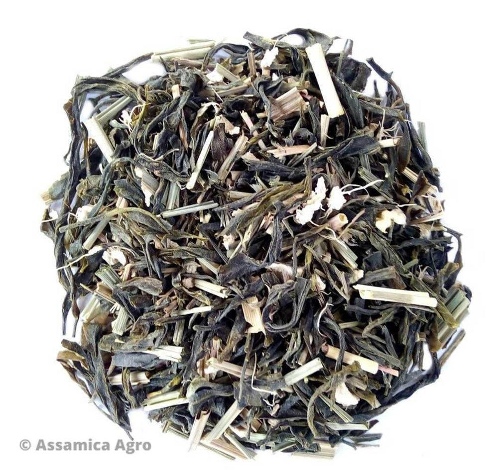 Organic Lemongrass Green tea with Ginger | Assamica Agro - Dry Leaves