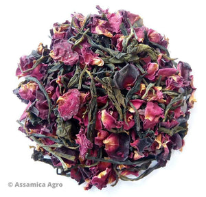
                  
                    Load image into Gallery viewer, Organic Rose Green Tea: Rose Green Allure - Dry Leaves
                  
                