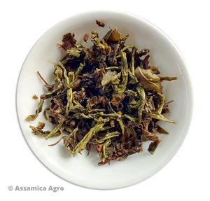
                  
                    Load image into Gallery viewer, Organic Tulsi Green Tea: Tulsi Green Sensation - Wet Leaves
                  
                